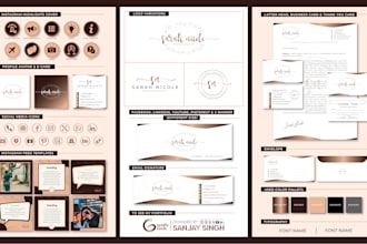 design cosmetics, photography, beauty, feminine, and makeup logo