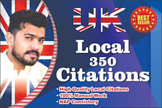 do 350 UK local citations local listings local seo