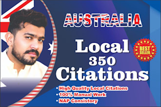 create 350 australia local citations for local business