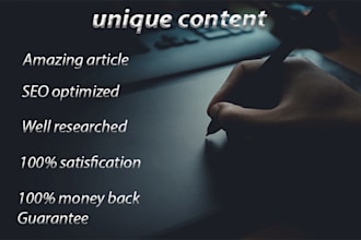 write unique and amazing SEO friendly article