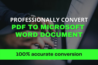 do any type of document to word and excel conversion