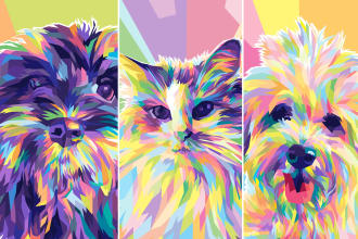 draw an awesome your pet into wpap pop art portrait style