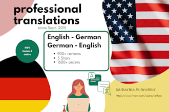 manually translate  from english to german or vice versa
