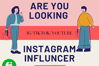 search for the right instagram, tiktok, youtube influencers