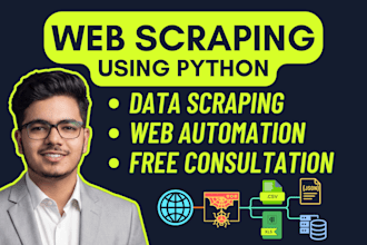 do python web scraping, data scraping, and data mining