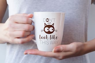 create custom creative mug design in 12 hrs