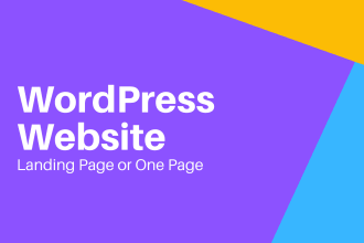 design and build landing page or one page wordpress website