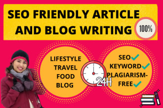 be your SEO content writer for blog articles