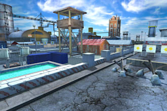 create a stunning creative realistic 3d games environments