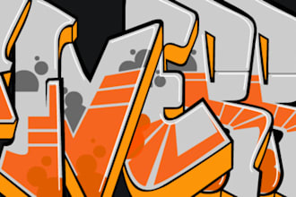 make 4 graffiti logos with your name,site,group and other