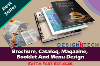 design attractive brochures, catalogs, booklet and magazine