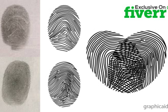 vector trace or digitalize your fingerprint