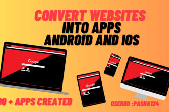 convert wordpress or website  into ios and android app using webview
