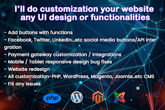 do any custom web development functionalities of your website