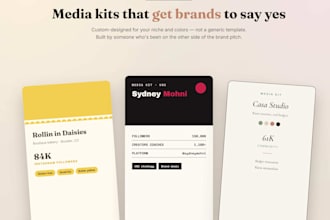 design a professional media kit for your influencer brand