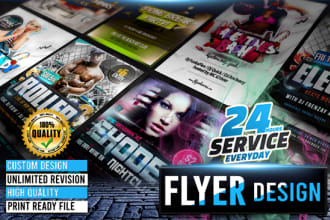 do amazing dj party music club concert postcard and event flyer design