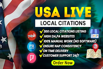 build 250 top USA local citations and directories for google ranking