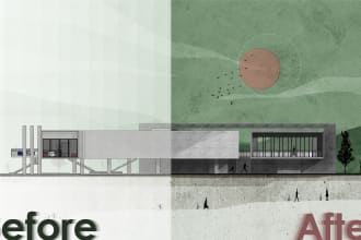 create artistic architectural visualization in photoshop
