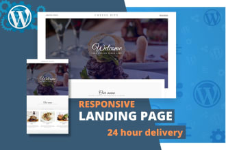 design wordpress landing page or squeeze page with elementor