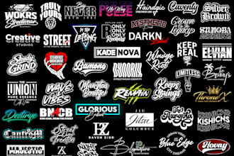 design urban streetwear typography for clothing brand and t shirt logo design