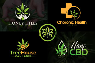 do unique cannabis medical cbd oil and natural hemp logo