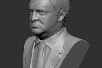 make realistic 3d portrait by photo for 3d printing