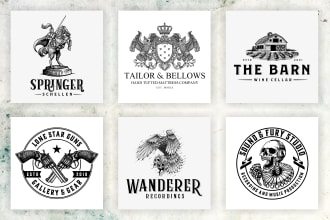 design vintage , retro, mascot, badge, classic logo for you