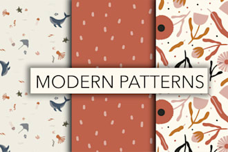design unique seamless pattern, textile print, and packaging