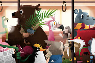 Hot Deals!  draw beautiful childrens book illustrations and covers