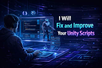 write professional unity  scripts for your 2d and 3d games