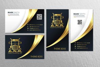 creative and professional business card design with qr code