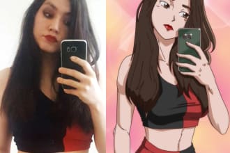 draw you in 90s anime style