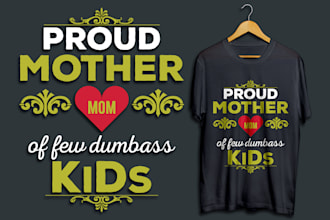 do typography and trendy custom merch t shirt