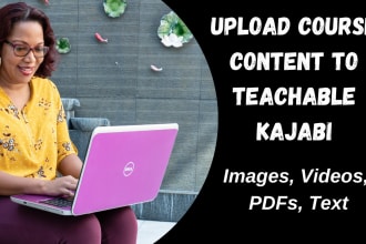 efficiently upload your course videos to teachable, kajabi