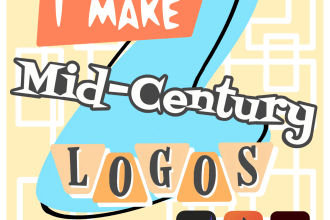 do a retro googie mid century modern logo
