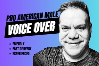 record a professional american male voice over
