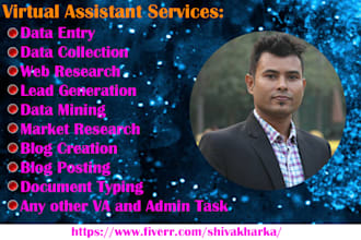 do data research, data entry, data mine and other admin work