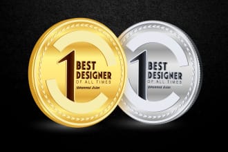 design realistic 2d, 3d cryptocurrency coin, bitcoin, blockchain, nft logo