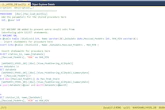 design database, query,store procedure inmicrosoft sqlserver