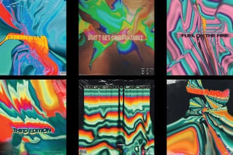 design a trippy typographic album cover or mixtape cover