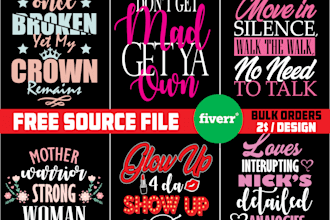 create custom typography tshirt designs