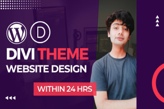 design a professional divi wordpress website or divi landing page