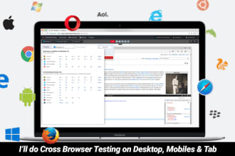 perform cross browser testing then fix and debugs all issues