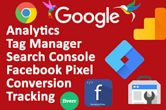 setup fix google analytics,search console facebook pixel