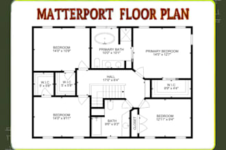 create a 2d floor plan from matterport