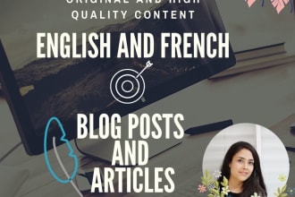 create unique french or english content for your web sites and blogs