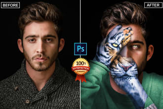 do photo manipulation, composite and adobe photoshop editing