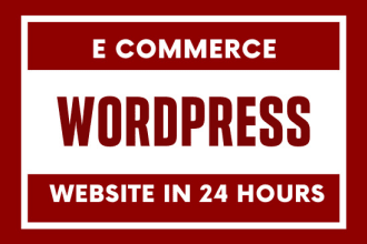 design wordpress ecommerce website, store within 24 hrs