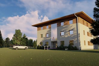 architecture 3d rendering plan