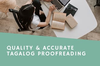 do accurate tagalog proofreading in formal and informal way
